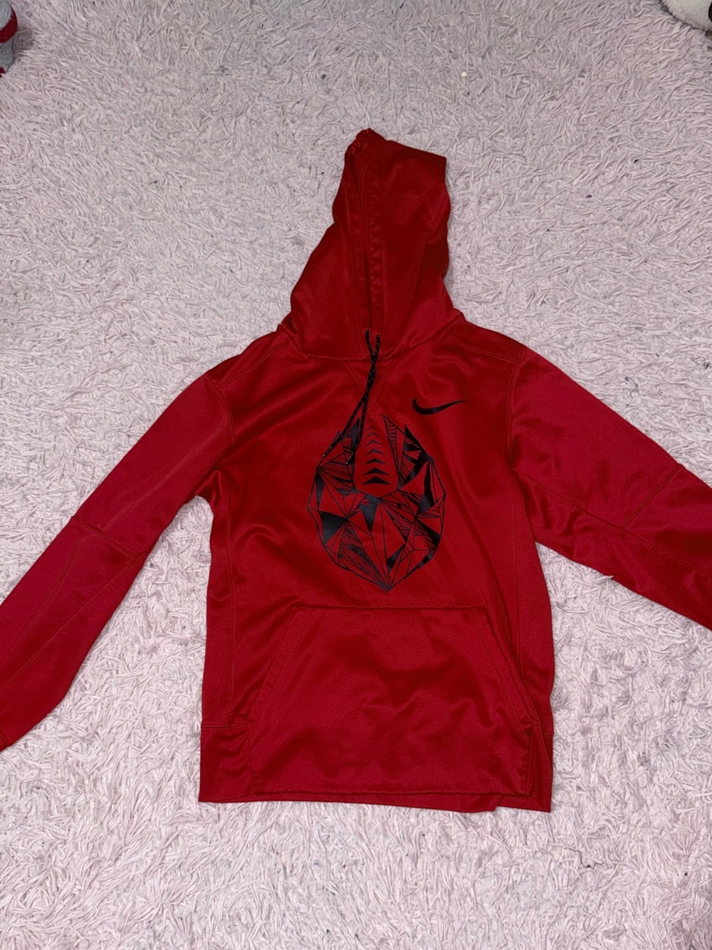 Men ‘s Nike Red Pullover Football Hoodie w